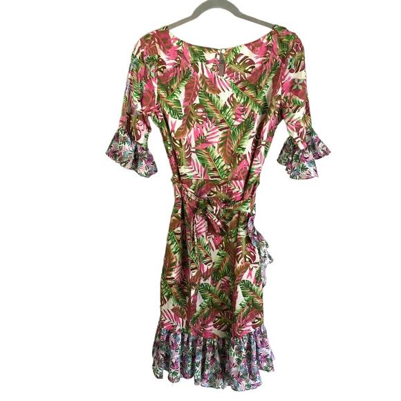 All Things Mochi Philippa Floral Ruffle Faux Wrap Dress - Picture 8 of 11